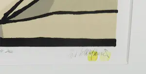 Fon Klement - Boardsnede, Fleur sur fond noir - Ingelijst kopen? Bied vanaf 1!