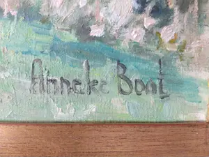 Anneke Boot - Zonnig heidelandschap met bomen kopen? Bied vanaf 180!