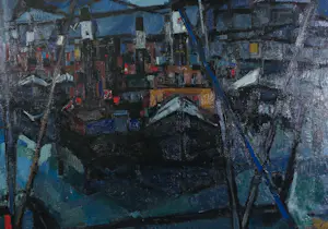 Henk Willemse - Olieverf op doek, Sleepboten kopen? Bied vanaf 350!