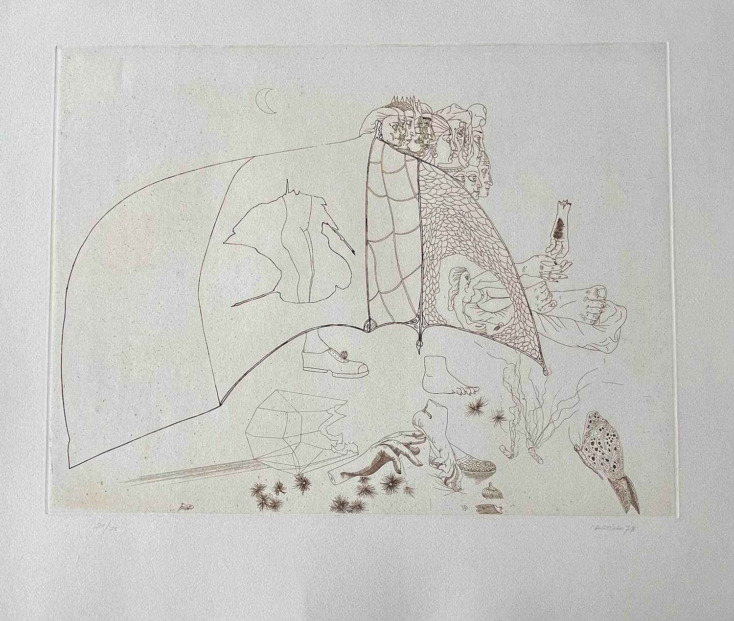 Jorge Castillo - Originele, gesigneerde ets - 1978 - 20/75 kopen? Bied vanaf 125!