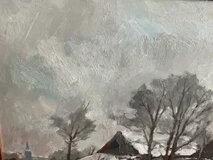 Frans Manders - Winter in Brabant. kopen? Bied vanaf 275!