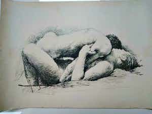 Aat Veldhoen - erotische grafiek verkocht voor € 50!