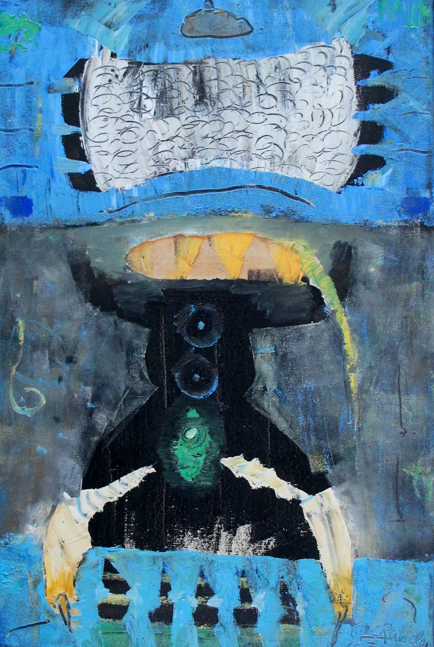 Liesbeth Rahder - Olieverf op doek: Berberblauw - 1997 kopen? Bied vanaf 299!