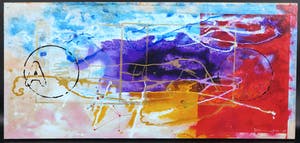 Piotr Konkel - Zeefdruk op papier (bevestigd op board), Zonder titel III kopen? Bied vanaf 40!