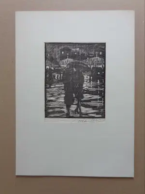 Daan de Vries - LOT VAN 4 STUKS / ZW-W HOUTSNEDE / SIG kopen? Bied vanaf 40!