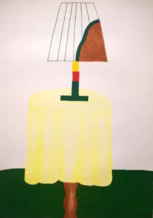 Reinier Lucassen - – lamp - gesigneerde litho verkocht voor € 50!