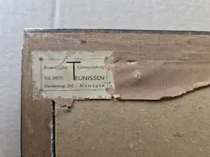 Eugene Lucker - Kerkinterieur. Pastelkrijt. Groot. kopen? Bied vanaf 369!