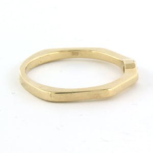 14k gouden ring bezet met briljant geslepen diamant tot. 0,04ct - F/G - VS/SI kopen? Bied vanaf 130!