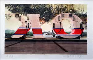 Araun Gordijn - OK service station + Tatra 1947 verkocht voor € 75!