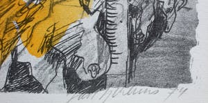 Jan Sierhuis - met de hand ingekleurde litho (aquarel): naakt - 1974 kopen? Bied vanaf 55!