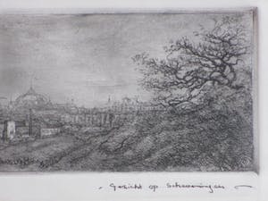 Ruurd van den Berg - Gezicht op Scheveningen - Ets kopen? Bied vanaf 1!