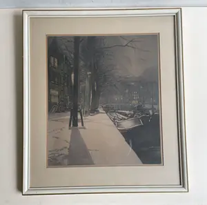 Frans Everbag - Frans everbag - Ets: Prinsengracht (Amsterdam) in de winter - 1931 kopen? Bied vanaf 150!