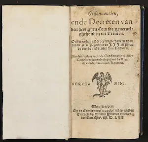 Willem Silvius - Concilie van Trenten - Ordonnancien, ende decreten van den Heylighen Concilie kopen? Bied vanaf 40!