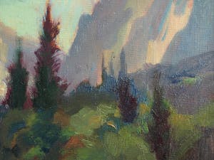 Klaas Pijlman - Olieverf op canvasboard ,”Droge rivier, Italië” - ingelijst – 1983 kopen? Bied vanaf 30!