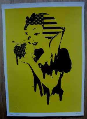 Death NYC - Zeefdruk: U.S.A Snow White Yellow - 2015 kopen? Bied vanaf 60!