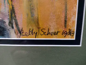 Betty Scheer - Compositie met schaal peren, bloemkool en vis (73 x 87 cm) kopen? Bied vanaf 50!