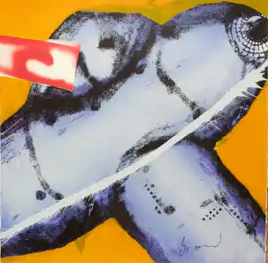 Herman Brood - Kleurenzeefdruk JUMBO Handgesigneerd. verkocht voor € 1!