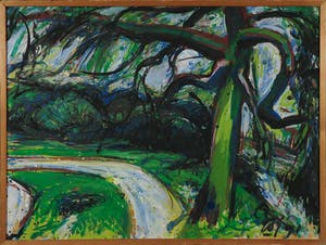 Antoine van der Pas - Acryl op paneel, Wilg in bocht - Ingelijst (Groot) kopen? Bied vanaf 1!