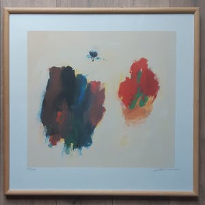 Eugene Brands - Zeefdruk " Composition Au Fond Couleur d'Ivoire ( 9-8-1993)". kopen? Bied vanaf 245!