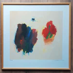 Eugene Brands - Zeefdruk " Composition Au Fond Couleur d'Ivoire ( 9-8-1993)". verkocht voor € 245!