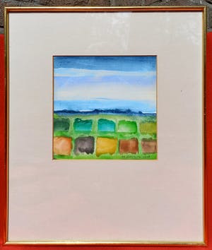 Harrie Gerritz - Landschap, aquarel (ingelijst) kopen? Bied vanaf 95!