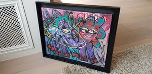 Marianne Naerebout - Poes - acryl op doek, gesigneerd kopen? Bied vanaf 1!