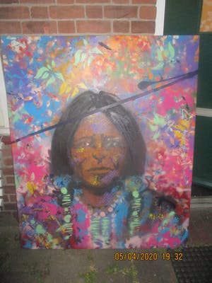 Espen Hagen - GROOT TOPSTUK! (1500x1250 mm) Flower Indian kopen? Bied vanaf 500!
