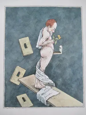 Niet of onleesbaar gesigneerd - 9 diverse grafieken oa Brood Lichtenstein kopen? Bied vanaf 1!