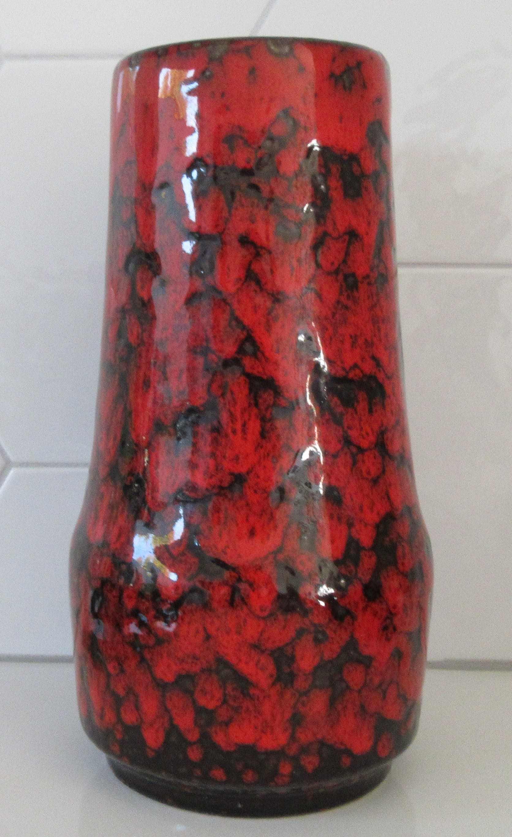 Scheurich Keramik - Rood gevlamde Fat lava vaas model 529-25 kopen? Bied vanaf 1!