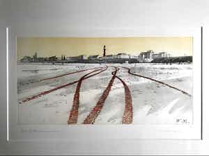 Wim Bettenhausen - Scheveningen (Ets met aquatint) verkocht voor € 115!
