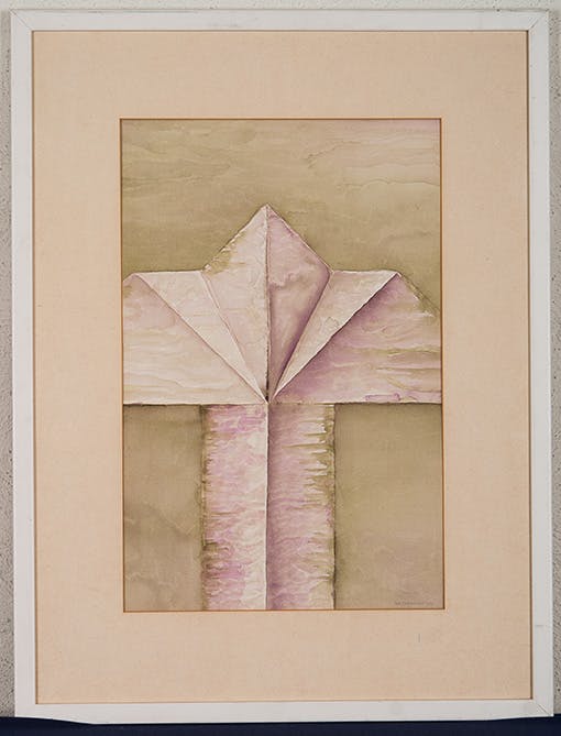 Ada Breedveld - Papier vliegtuig - 1979 - Aquarel op papier kopen? Bied vanaf 15!