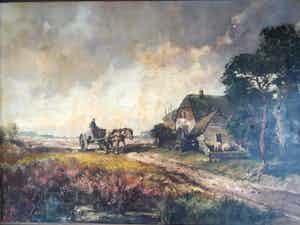 Cornelis de Bruin - Heide bij Putten verkocht voor € 125!