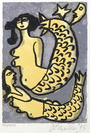 Corneille - Zeefdruk, Mémoire de Bali 4 verkocht voor € 100!