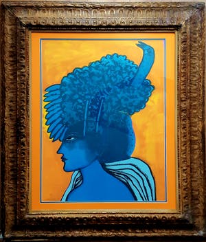 Corneille - " Femme et Oiseau" - Groot, imposant ingelijst kopen? Bied vanaf 425!