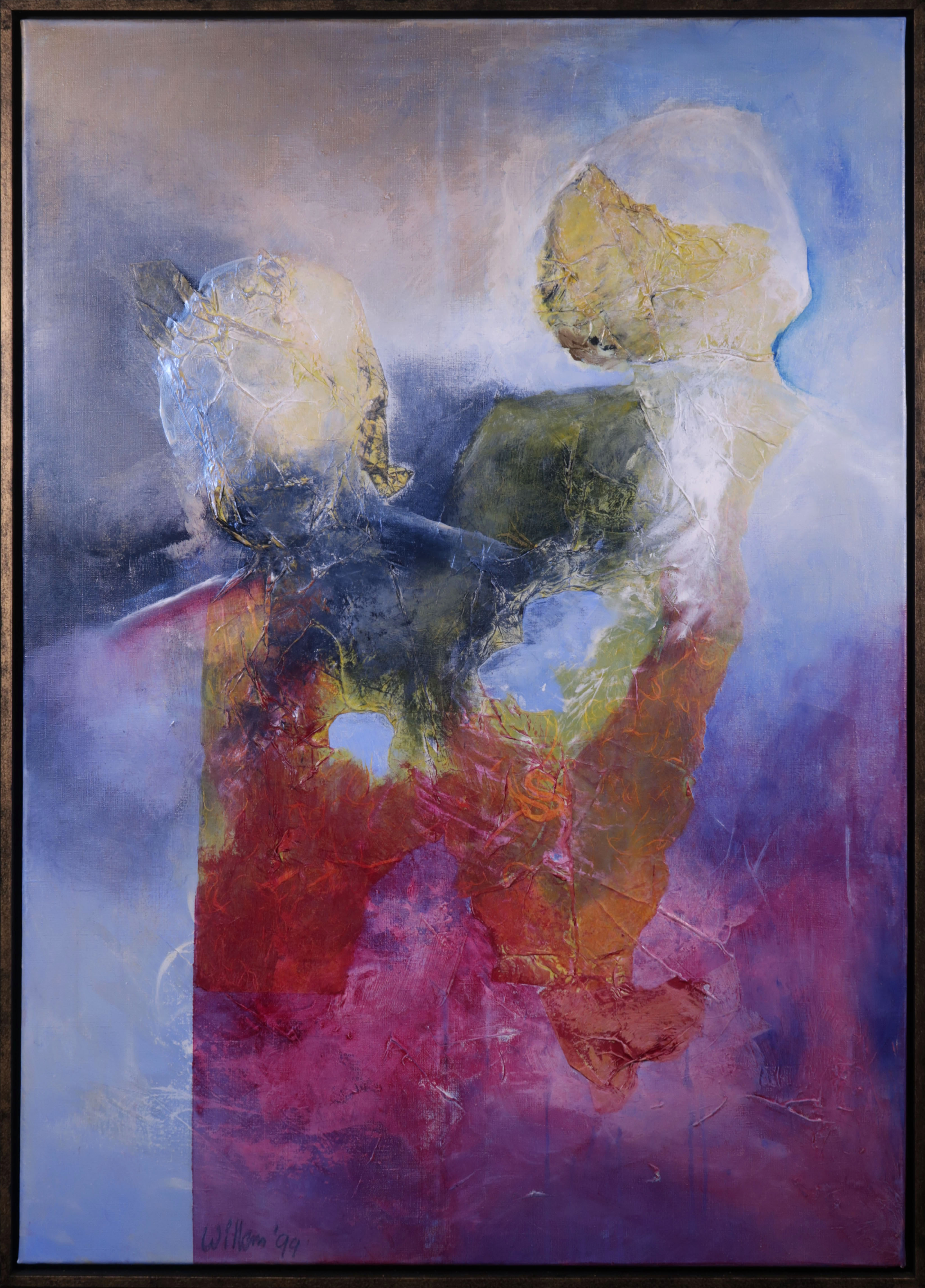 Willem Meuwese - Gemengde techniek op doek, o.a. acryl, Zonder titel verkocht voor € 120!