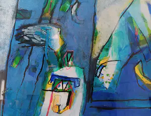 Geert Vrijdag - Groot werk: abstracte compositie kopen? Bied vanaf 200!