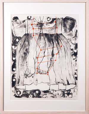 Arno Kramer - Lithografie, Zonder titel - Ingelijst verkocht voor € 50!
