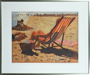Marcel Schellekens - Ets/Aquatint , Aan het strand - Ingelijst kopen? Bied vanaf 100!