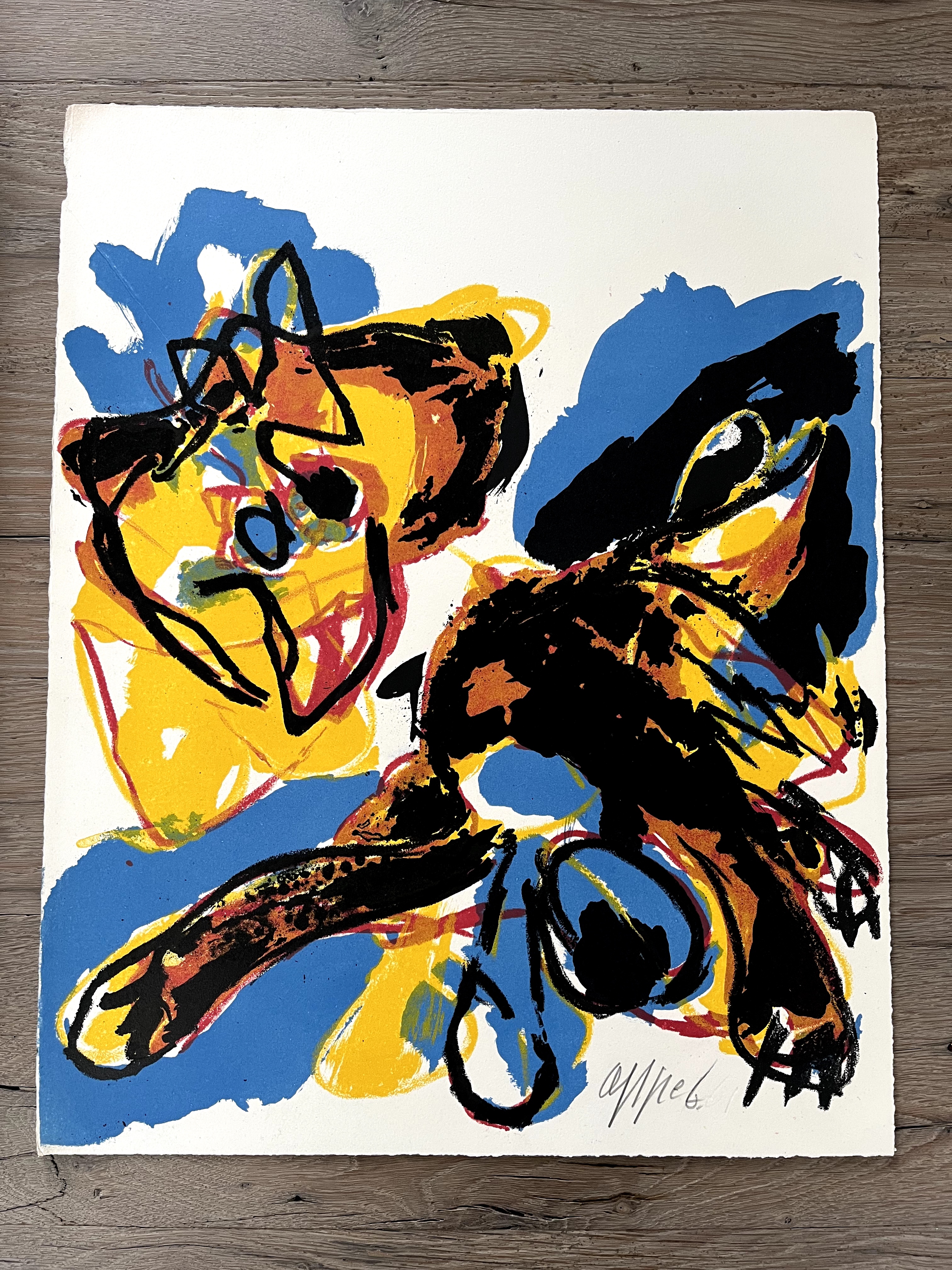 Karel Appel - A beast-drawn man kaufen? Bieten Sie von 1150!