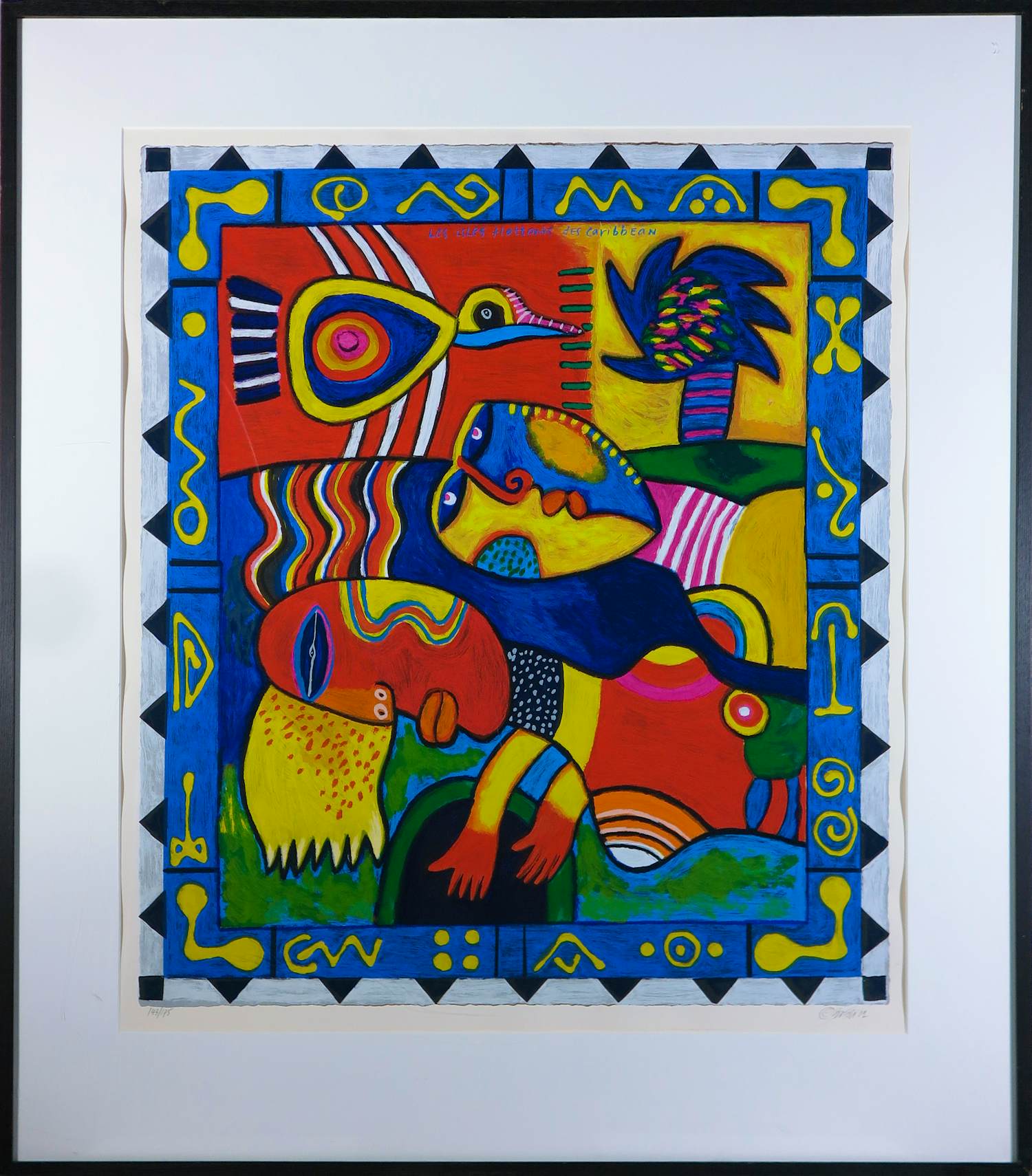 Clemens Briels - Zeefdruk op papier, Des Caribean - Ingelijst (Groot) kopen? Bied vanaf 150!