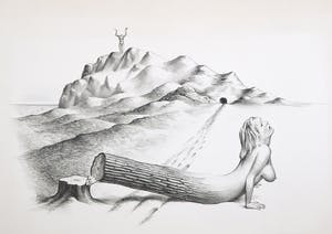 Joop Moesman - Litho, Vooruitzicht kopen? Bied vanaf 50!