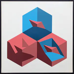 Peter Struycken - Geometrisch abstract (1966), zeefdruk kopen? Bied vanaf 175!