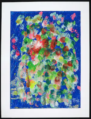 Theo Niermeijer - Gemengde techniek op papier, Abstracte compositie kopen? Bied vanaf 1!