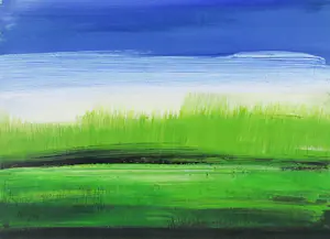 Wijm Bos - Acryl op papier, Ochtendgloren - Ingelijst kopen? Bied vanaf 100!