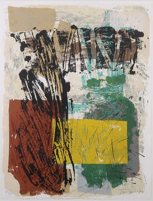 Bep Toscani - Zeefdruk, Z.T. Abstracte voorstelling - Ingelijst kopen? Bied vanaf 35!