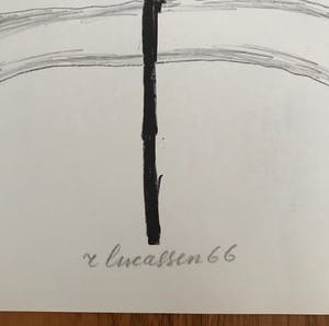 Reinier Lucassen - Lithografie - Gesigneerd - "Tekenvoorbeeld" - 1966 - 22/50 kopen? Bied vanaf 45!
