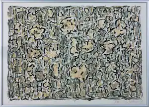 Jan Wolkers - Zeefdruk op papier, Winterbeelden V - Ingelijst verkocht voor € 175!