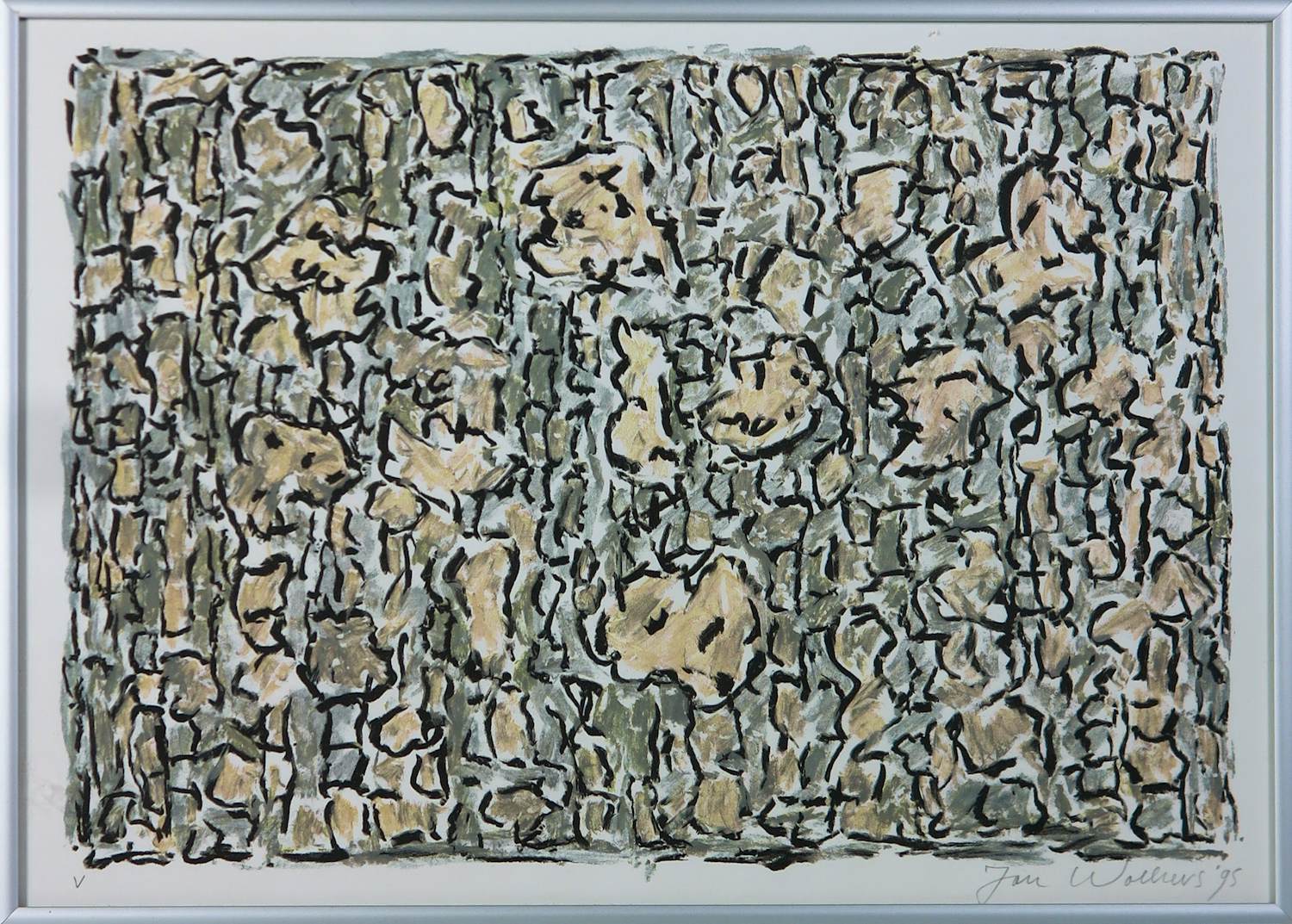 Jan Wolkers - Zeefdruk op papier, Winterbeelden V - Ingelijst kopen? Bied vanaf 200!