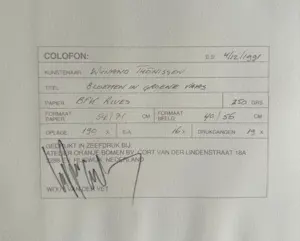 Wijnand Thönissen - Bloemen in vaas (1991) – zeefdruk 176/190 gesigneerd kopen? Bied vanaf 35!