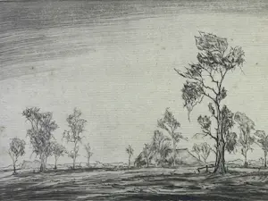 Johan Faber - Ets - Gronings landschap - Groninger Ploeg kopen? Bied vanaf 90!